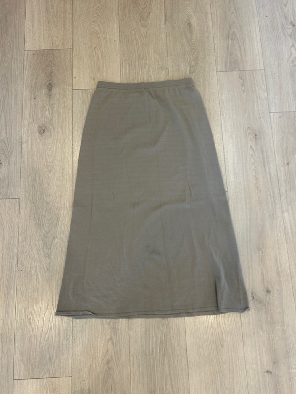 Eileen fisher  tan aline  Midi Skirt - Italian yarn